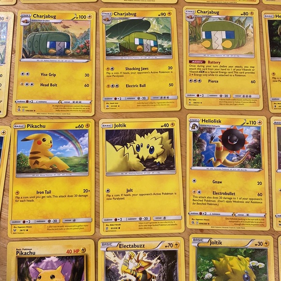 pokemon electric type card TCG Assortment Bundle Lot of 40 electric type